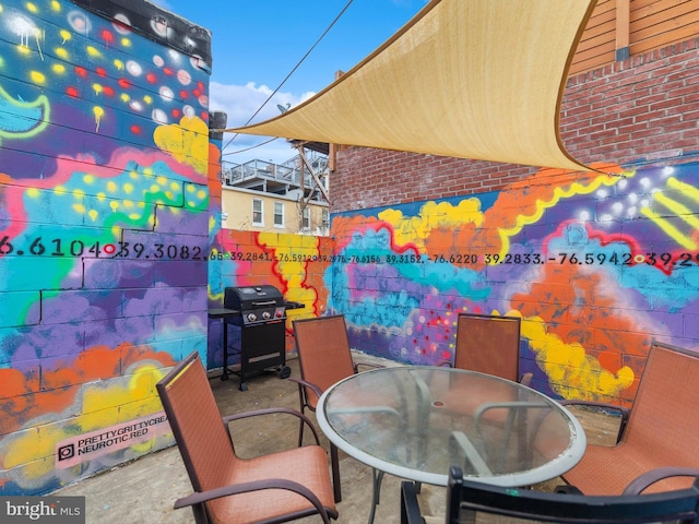 view of patio / terrace featuring grilling area