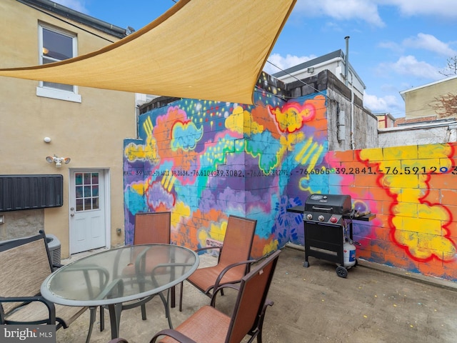 view of patio / terrace featuring grilling area