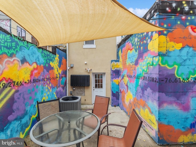 view of patio / terrace featuring central air condition unit