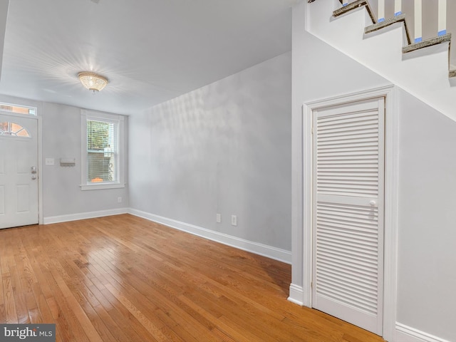 foyer featuring hardwood / wood-style floors