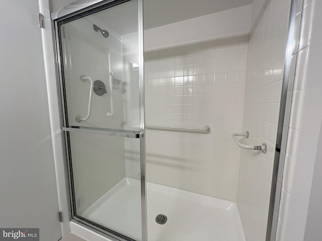 bathroom featuring walk in shower