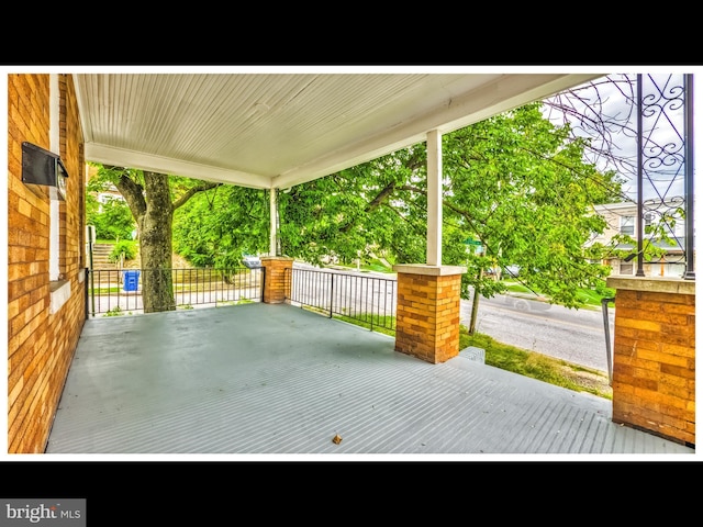 view of patio with covered porch