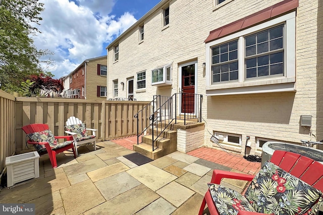 view of patio with fence