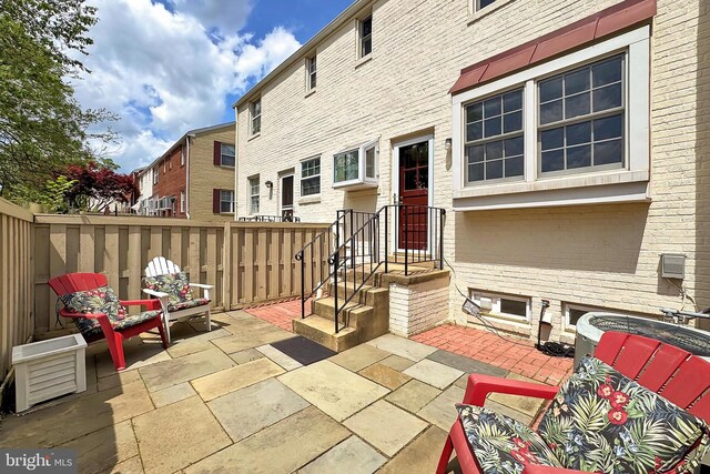 view of patio with fence
