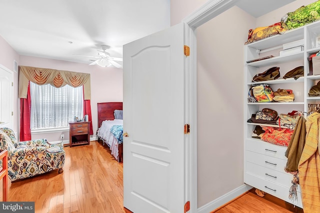 bedroom featuring light hardwood / wood-style floors