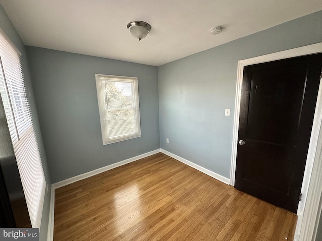 unfurnished bedroom featuring wood-type flooring