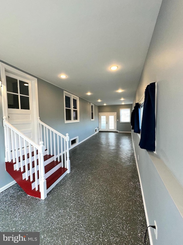 interior space with french doors