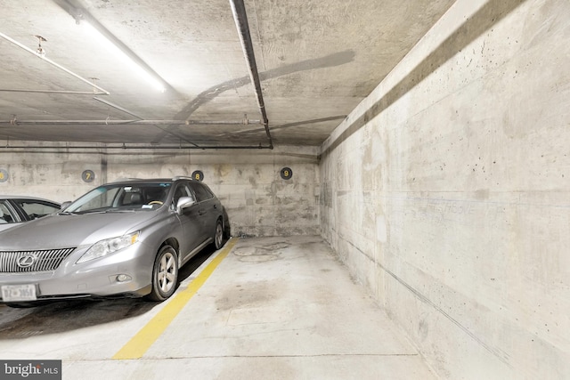 view of parking garage
