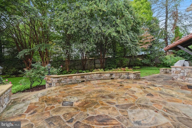 view of patio featuring a fenced backyard