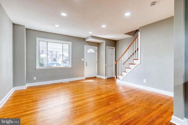 entryway featuring light wood-type flooring