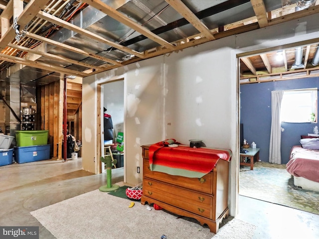 view of basement
