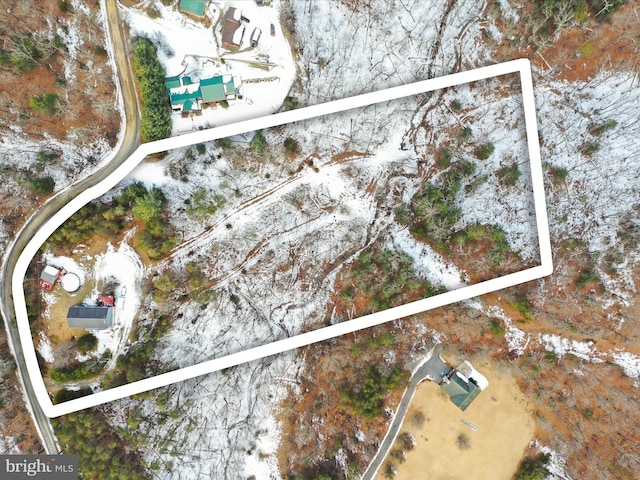 view of snowy aerial view
