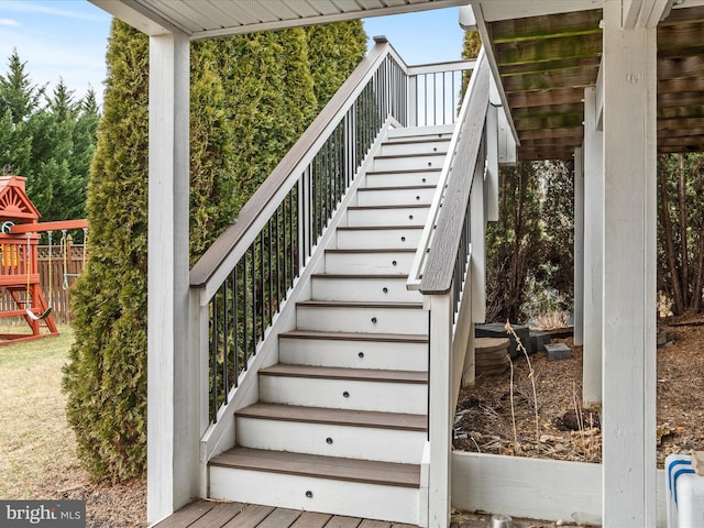 view of stairway