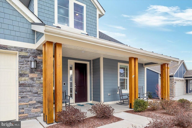 entrance to property with covered porch