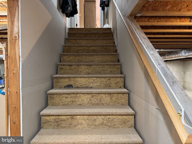 view of staircase