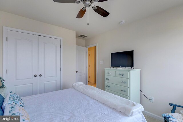 20868 Brunswick Ln, Millsboro, DE 19966 - bedroom featuring ceiling fan and a closet