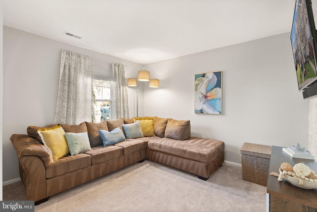 view of carpeted living room