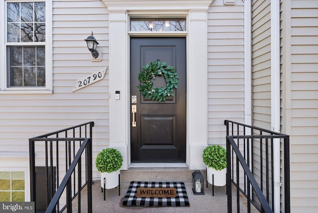 view of doorway to property