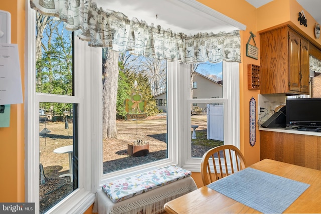 view of dining room