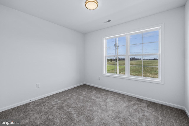 unfurnished room featuring carpet