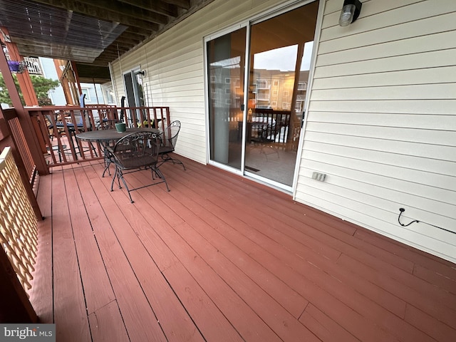 view of wooden deck