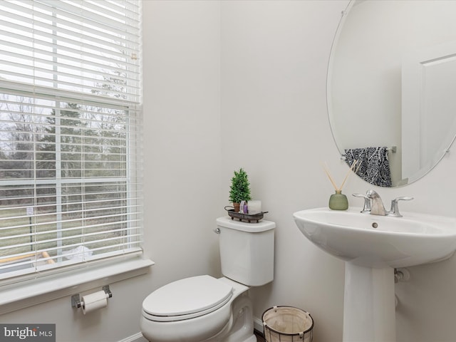 bathroom featuring toilet and sink