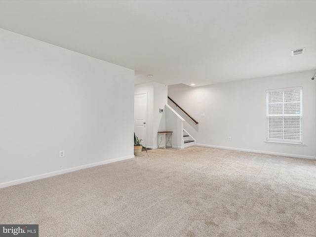 interior space with light colored carpet