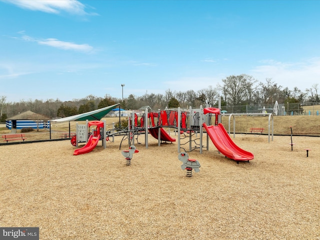 view of jungle gym