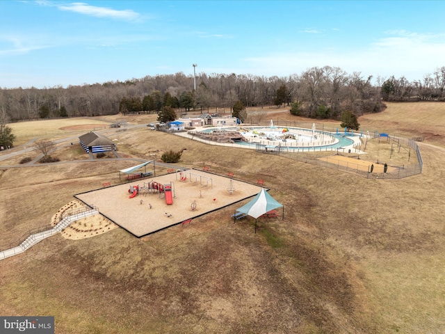 birds eye view of property