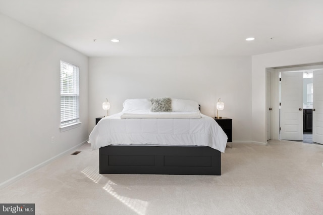 view of carpeted bedroom