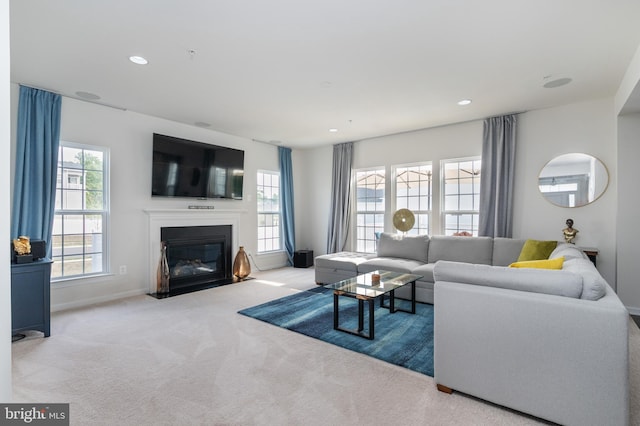 view of carpeted living room