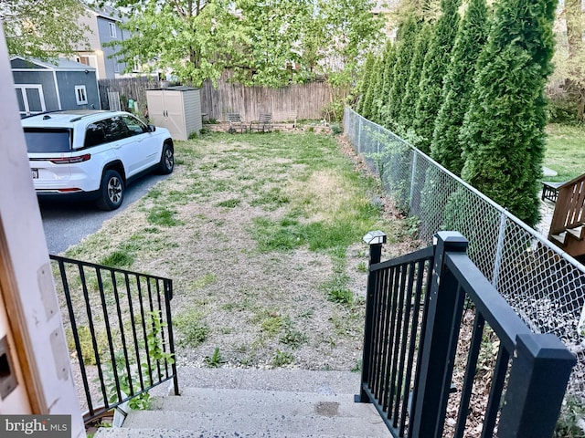 view of yard with fence private yard