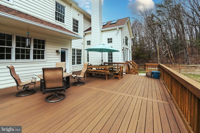 view of wooden terrace