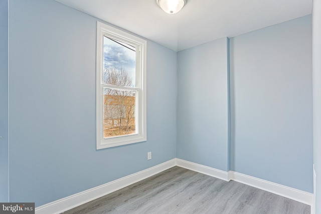 empty room featuring light hardwood / wood-style flooring