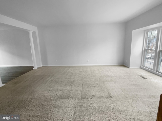 view of carpeted empty room