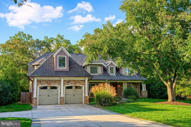 view of front of house featuring a front lawn