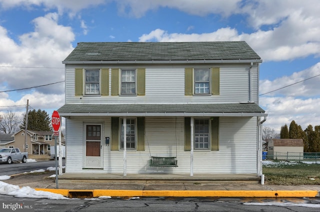 front of property with a porch