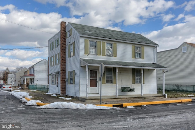 view of front of home featuring a porch