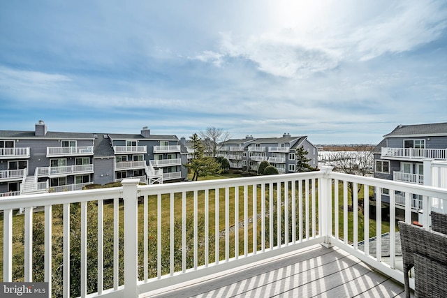 balcony featuring a residential view