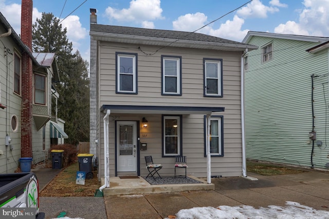 view of front of house featuring covered porch