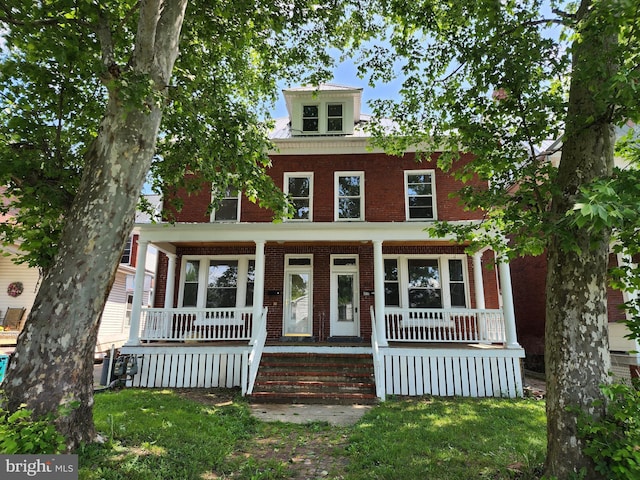 view of front of property with a porch