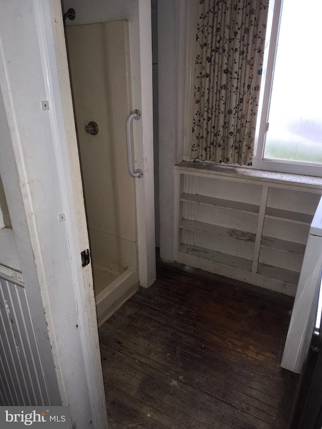 bathroom featuring hardwood / wood-style flooring