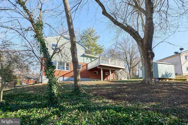 exterior space featuring a deck