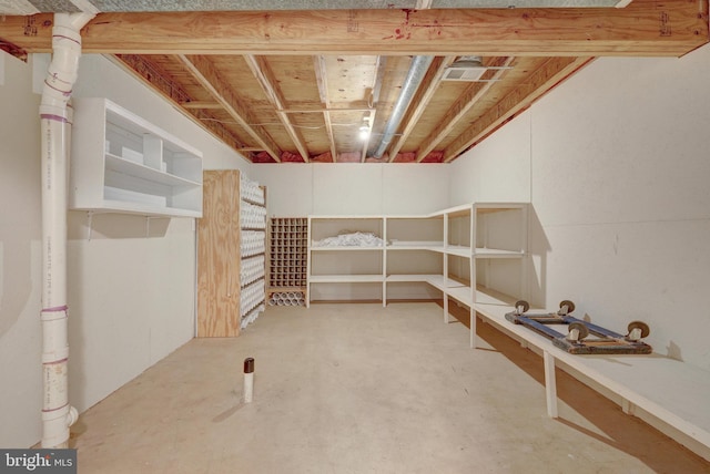 view of storage room