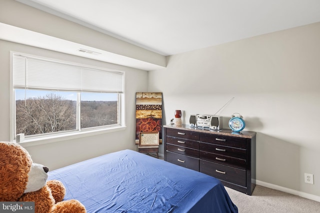 view of carpeted bedroom