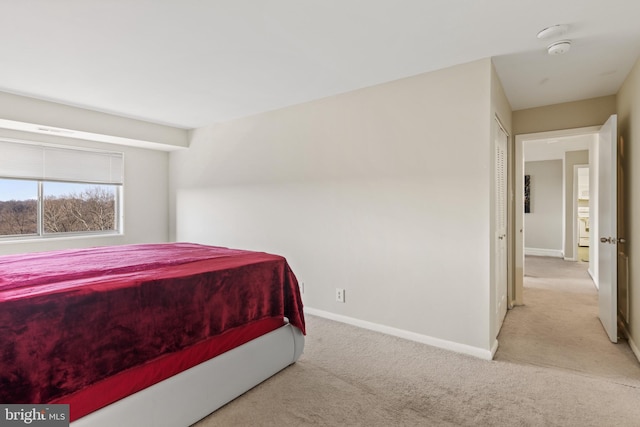 view of carpeted bedroom