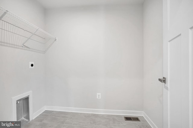 laundry room with electric dryer hookup