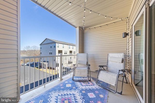 balcony featuring a residential view