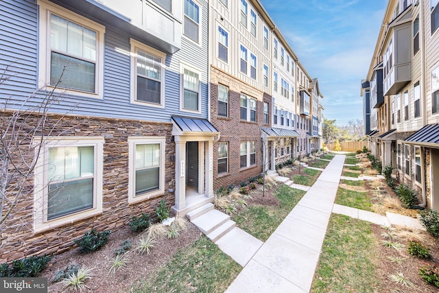 exterior space with a residential view