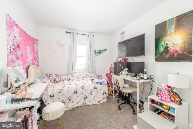 bedroom with carpet floors